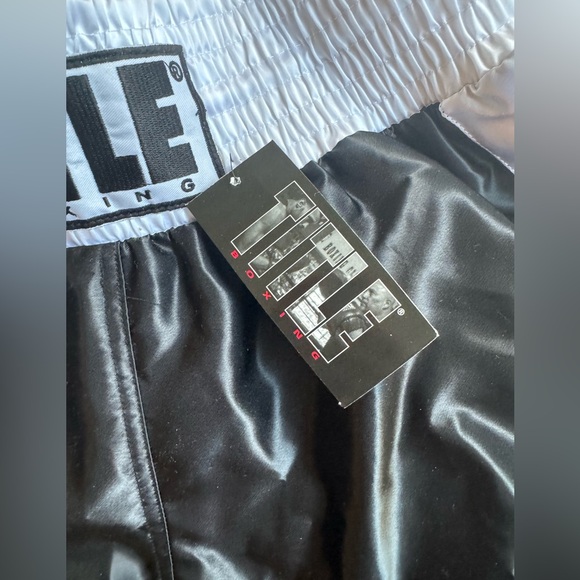 TITLE Boxing Professional Women’s Satin Striped Boxing Trunks - Picture 2 of 6